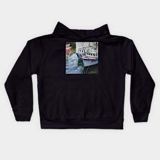 Boats at Pittenweem Harbour Kids Hoodie